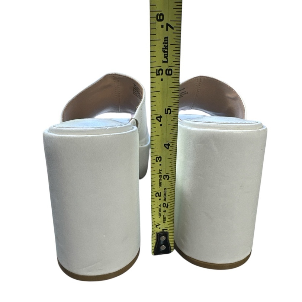 Bcbgeneration Ivory Platform Mules Square Toe Blo… - image 3